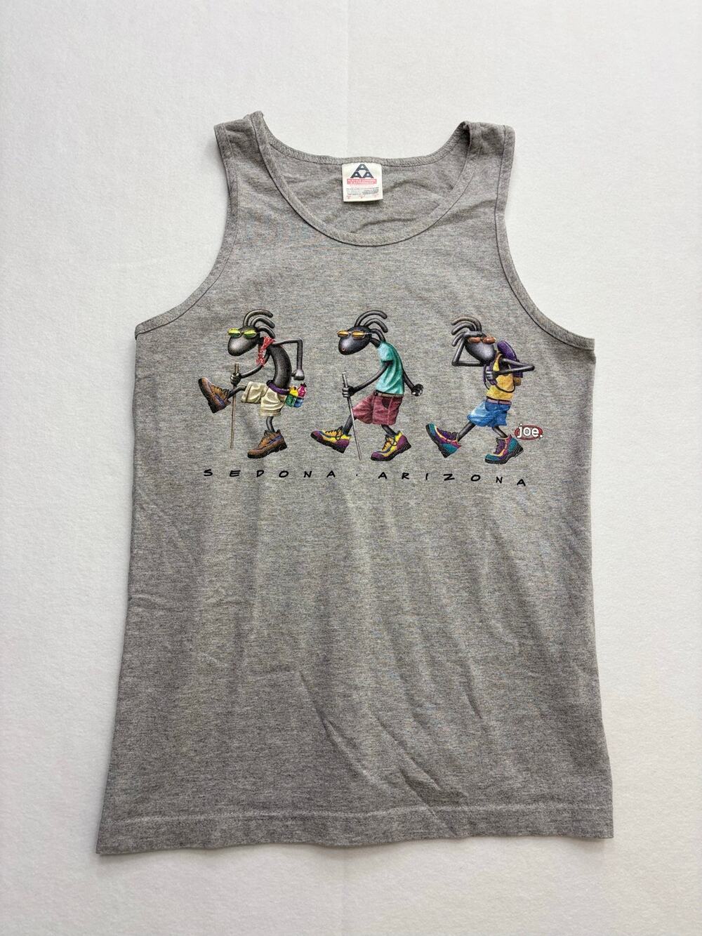 VTG 90s Koko Joe Hiker Tank Top Mens S Gray Sedona Arizona Duck Co C9